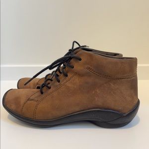 Wolky Brown Suede Laced Booties 36